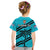 Fiji Rugby Tapa Pattern Fijian 7s Cyan Kid T Shirt LT14 - Polynesian Pride
