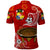 Custom Tonga Kumete Kava Bowl Sila Vibes Red Polo Shirt LT8 - Polynesian Pride