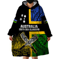 Australian South Sea Islanders Flag Style Wearable Blanket Hoodie LT14 - Polynesian Pride