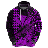 Kakau Polynesian Tribal Hawaiian Turtle with Kanaka Maoli Purple Hoodie LT9 - Polynesian Pride