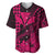 Kakau Polynesian Tribal Hawaiian Turtle with Kanaka Maoli Pink Baseball Jersey LT9 - Polynesian Pride