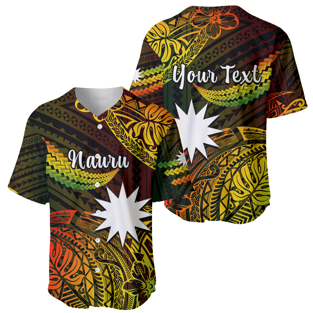 (Custom Personalised) Nauru Polynesian Hibiscus Naoero Reggae Baseball Jersey LT14 Reggae - Polynesian Pride