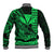 (Custom Personalised) Kakau Polynesian Tribal Hawaiian Turtle with Kanaka Maoli Green Baseball Jacket LT9 - Polynesian Pride