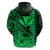 Custom Kakau Polynesian Tribal Hawaiian Turtle with Kanaka Maoli Green Hoodie LT9 - Polynesian Pride