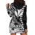 (Custom Personalised) Kakau Polynesian Tribal Hawaiian Turtle with Kanaka Maoli Black Hoodie Dress LT9 - Polynesian Pride