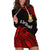 (Custom Personalised) Ribaberiki Kiribati Coat Of Arms Mix Red Polynesian Hoodie Dress LT14 - Polynesian Pride