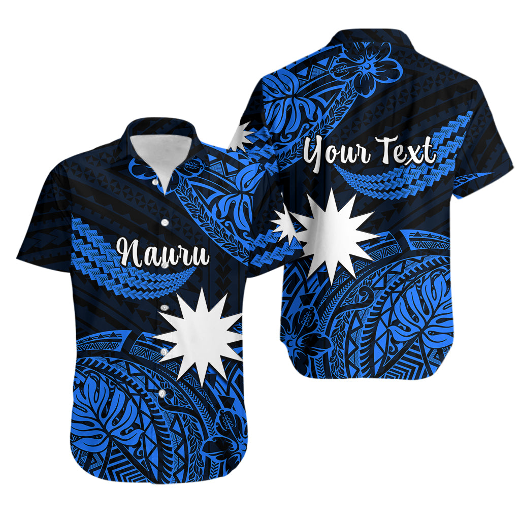 (Custom Personalised) Nauru Polynesian Hibiscus Naoero Blue Hawaiian Shirt LT14 Blue - Polynesian Pride