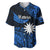 (Custom Personalised) Nauru Polynesian Hibiscus Naoero Blue Baseball Jersey LT14 - Polynesian Pride