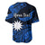 (Custom Personalised) Nauru Polynesian Hibiscus Naoero Blue Baseball Jersey LT14 - Polynesian Pride