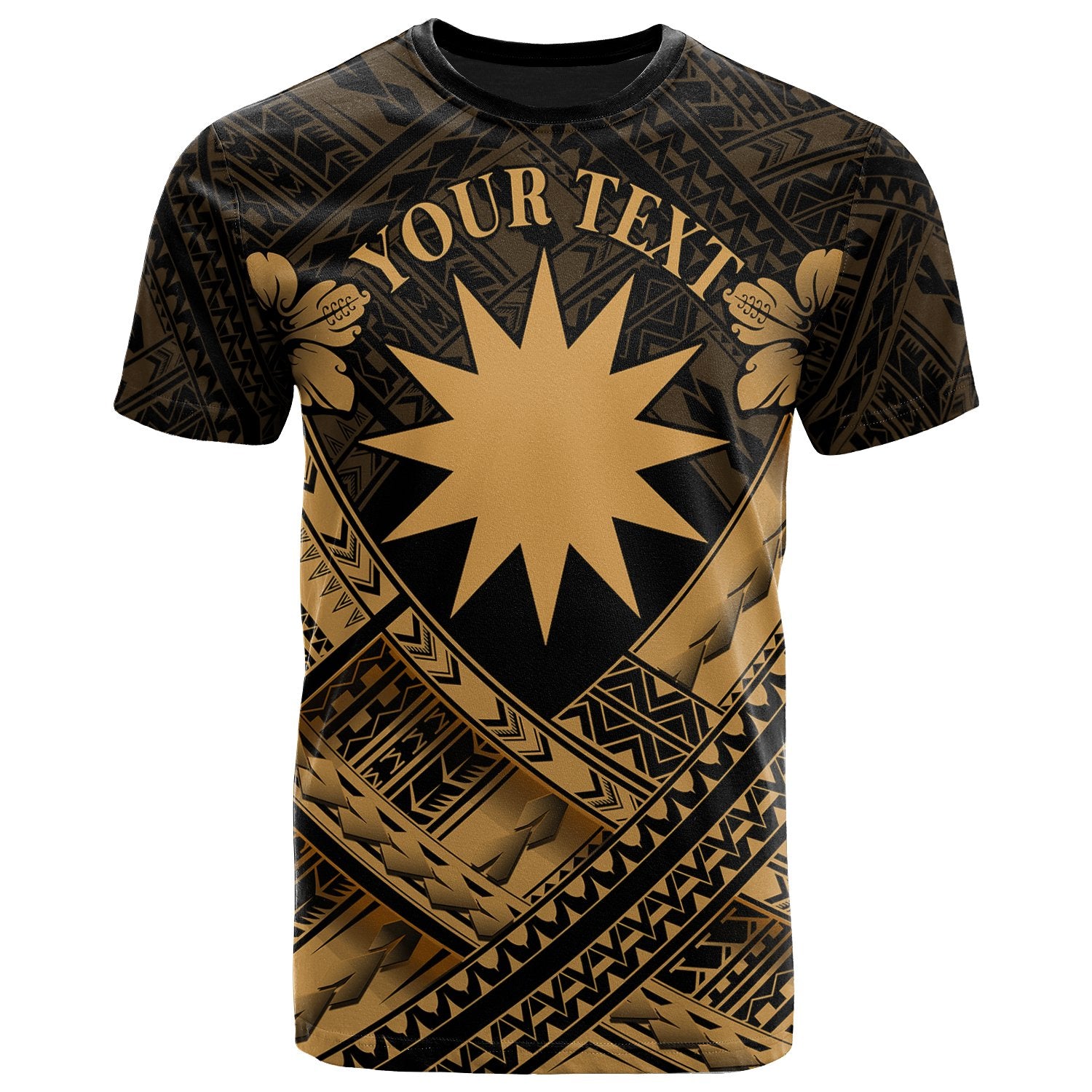 Nauru Polynesian Custom T Shirts Nauru Gold Seal Camisole Hibiscus Style Unisex Art - Polynesian Pride