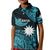 (Custom Personalised) Nauru Polynesian Hibiscus Naoero Turquoise Kid Polo Shirt LT14 Kid Turquoise - Polynesian Pride