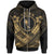 Chuuk Polynesian Zip up Hoodie Chuuk Gold Seal Camisole Hibiscus Style Unisex Gold - Polynesian Pride