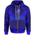 Yap Custom Zip up Hoodie Blue Seal with Polynesian Tattoo Unisex Blue - Polynesian Pride