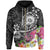 Hawaii Polynesian Zip up Hoodie Hawaii Seal With Turtle Plumeria (Black) Unisex Black - Polynesian Pride