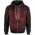 Samoa Custom Polynesian Zip up Hoodie Samoa Red Seal Camisole Hibiscus Style Unisex Red - Polynesian Pride