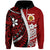 Custom Tonga High School 75th Anniversary Hoodie Red Polynesian Minimalist Style LT9 Hoodie Red - Polynesian Pride