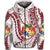 Tonga Hoodie Emancipation Day Kupesi Pattern No.2 White LT9 Zip Hoodie - Polynesian Pride