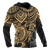 Vanuatu Polynesian Zip up Hoodie Gold Turtle - Polynesian Pride