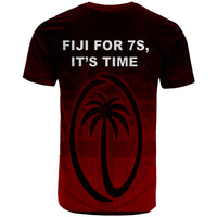 Fiji Rugby T Shirt Fiji For 7s, Its Time Red and Black RLT7 - Polynesian Pride