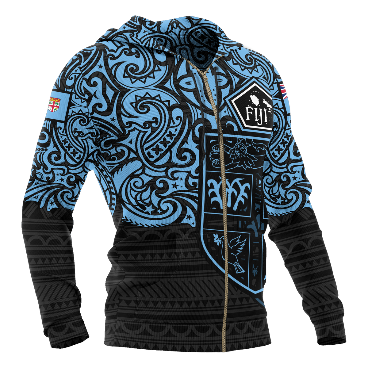 Fiji Polynesian Hoodie (Zip up) Pride of Fiji - Polynesian Pride