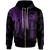 Polynesian Hawaii Custom Zip up Hoodie Polynesian Wings (Purple) Unisex Purple - Polynesian Pride