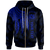 Polynesian Hawaii Custom Zip up Hoodie Polynesian Wings (Blue) Unisex Blue - Polynesian Pride