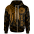 American Samoa Custom Zip up Hoodie Polynesian Wings (Golden) Unisex Golden - Polynesian Pride