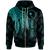 Chuuk Custom Zip up Hoodie Polynesian Wings (Turquoise) Unisex Turquoise - Polynesian Pride