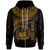 Polynesian Samoa Custom Zip up Hoodie Samoan Waves (Golden) Unisex Golden - Polynesian Pride