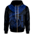 Polynesian Hawaii Custom Zip up Hoodie Maui Polynesian Waves (Blue) Unisex Blue - Polynesian Pride