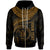 Niue Polynesian Custom Zip up Hoodie Niue Waves (Golden) Unisex Golden - Polynesian Pride