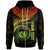 Polynesian Hawaii Custom Zip up Hoodie Hawaiian Waves (Reggae) Unisex Reggae - Polynesian Pride