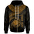 Nauru Polynesian Custom Zip up Hoodie Nauru Waves (Golden) Unisex Golden - Polynesian Pride