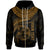 Fiji Polynesian Custom Zip up Hoodie Fiji Waves (Golden) Unisex Golden - Polynesian Pride