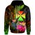 Wallis and Futuna Polynesian Custom Zip up Hoodie Hibiscus and Banana Leaves Unisex Reggae - Polynesian Pride