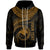 Papua New Guinea Polynesian Custom Zip up Hoodie Papua New Guinea Waves (Golden) Unisex Golden - Polynesian Pride