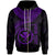 Polynesian Hawaii Kanaka Maoli Custom Zip up Hoodie Hawaiian Waves (Purple) Unisex Purple - Polynesian Pride