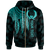 Pohnpei Custom Zip up Hoodie Polynesian Wings (Turquoise) Unisex Turquoise - Polynesian Pride