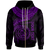 Polynesian Hawaii Custom Zip up Hoodie Maui Polynesian Waves (Purple) Unisex Purple - Polynesian Pride