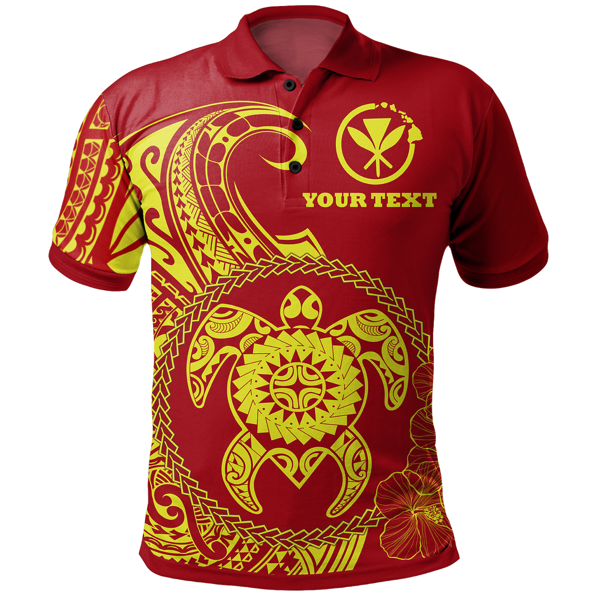 Hawaii Polynesian Custom Polo Shirt Vintage Polynesian Turtle (Red) Unisex Red - Polynesian Pride