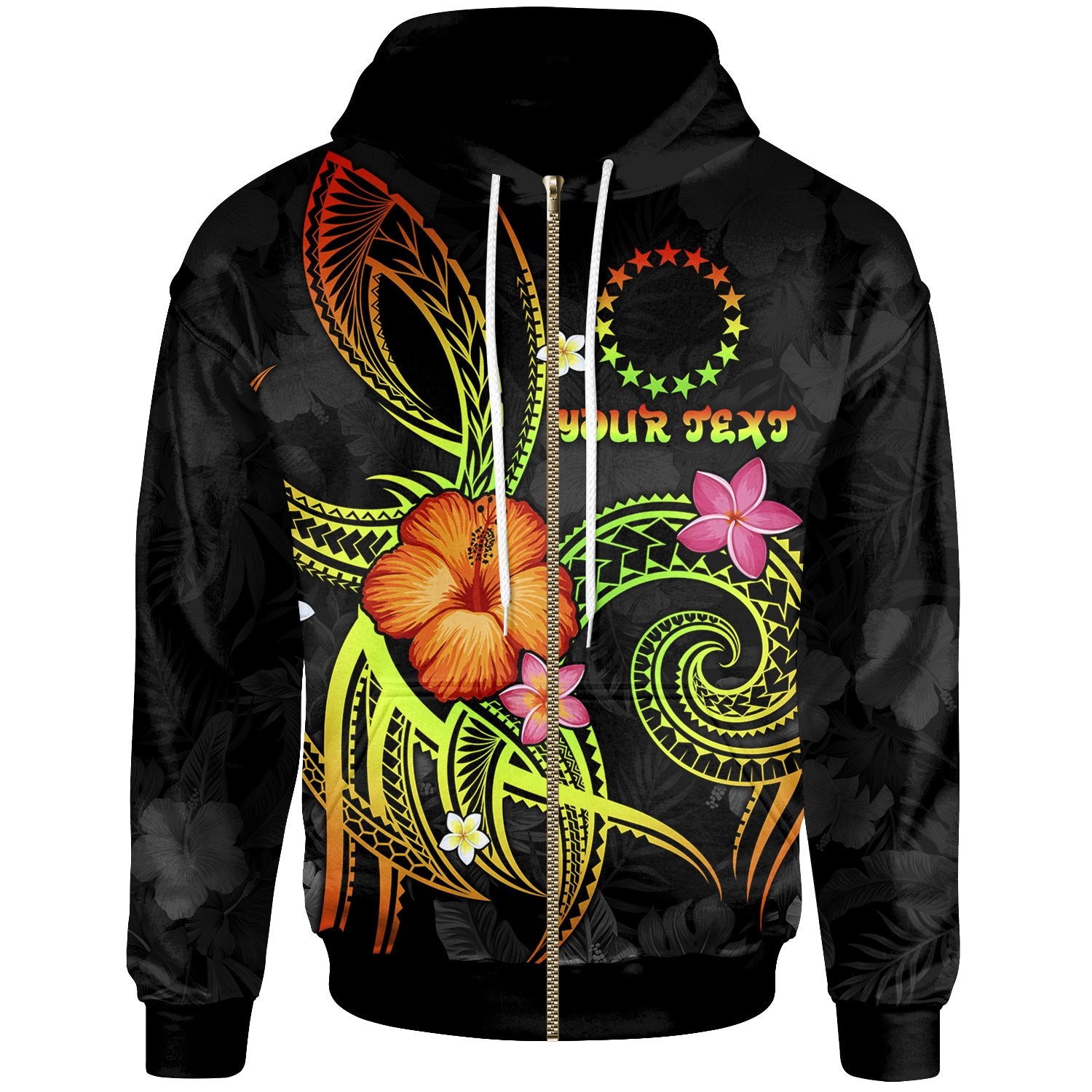 Cook Islands Polynesian Custom Zip up Hoodie Legend of Cook Islands (Reggae) Unisex Reggae - Polynesian Pride