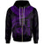 Polynesian Hawaii Custom Zip up Hoodie Hawaiian Waves (Purple) Unisex Purple - Polynesian Pride