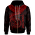 Polynesian Hawaii Custom Zip up Hoodie Maui Polynesian Waves (Red) Unisex Red - Polynesian Pride