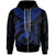 Papua New Guinea Polynesian Custom Zip up Hoodie Papua New Guinea Waves (Blue) Unisex Blue - Polynesian Pride