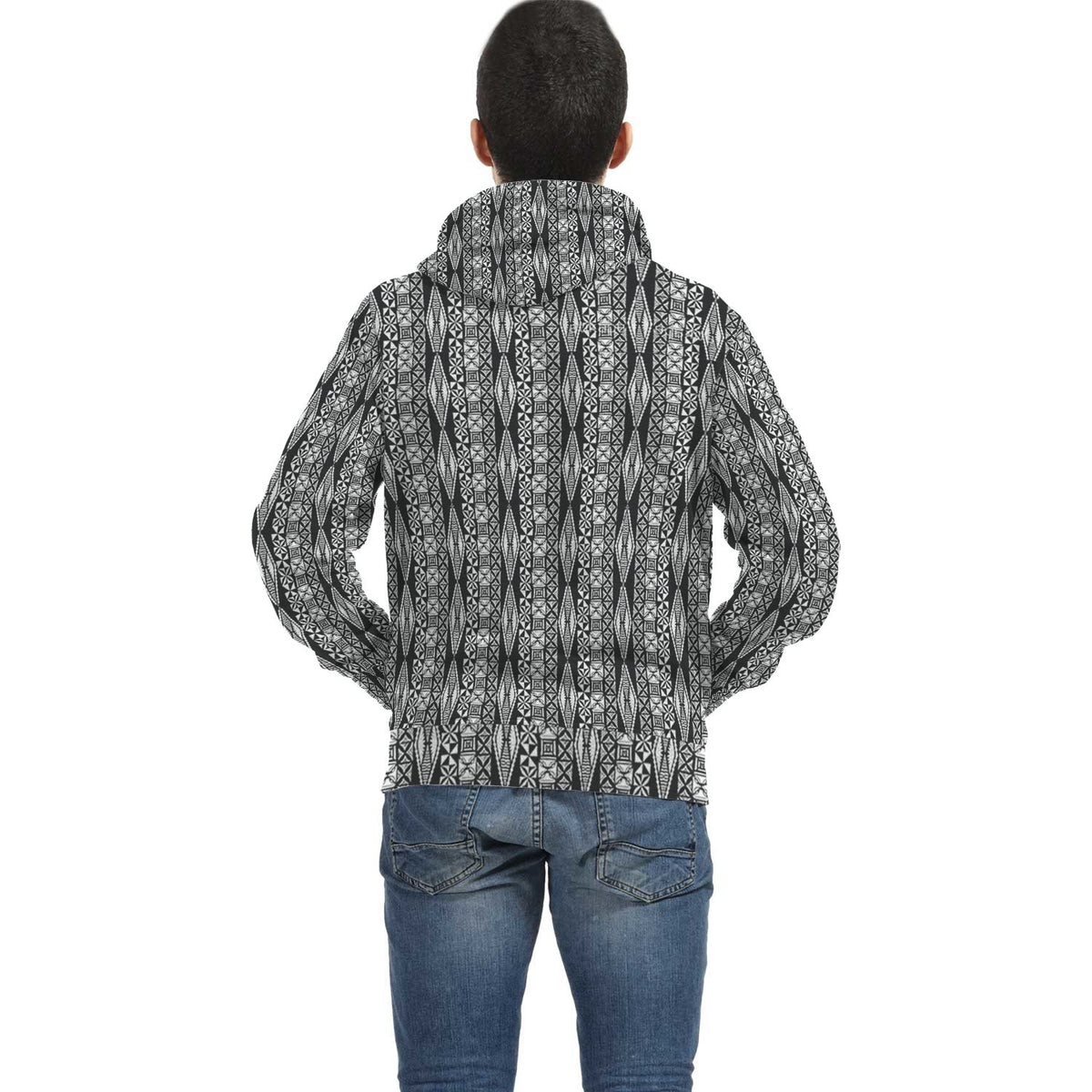 Hawaii Polynesian Pattern Zip Hoodie - Polynesian Pride