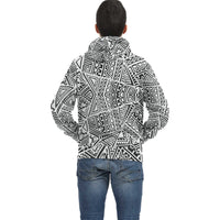 Hawaiian Pattern Inside Print Zip Hoodie - Polynesian Pride