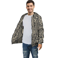 Beige Polynesian Inside Print Zip Hoodie Unisex Beige - Polynesian Pride