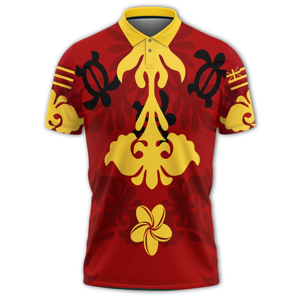 Hawaii Polo Shirt Hawaiian Quilt Style Polo Shirt - Polynesian Pride