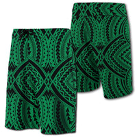 Hawaii Polynesian Tradition Board Shorts Green Men Green - Polynesian Pride