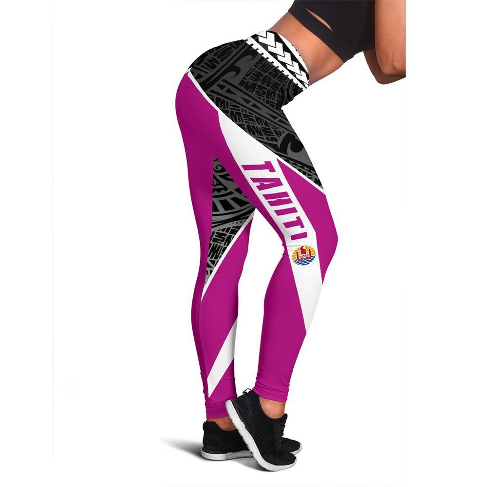 Tahiti Active 4th Leggings A16 Pink - Polynesian Pride